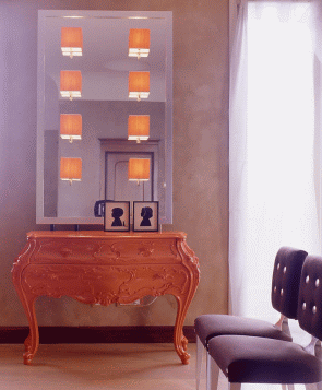 Mobili di design italiano nel soggiorno restaurato