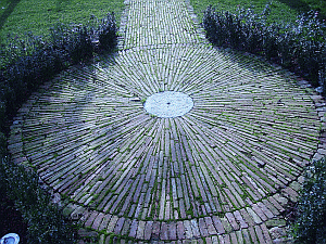 Aiuola del giardino di palazzo lombardo